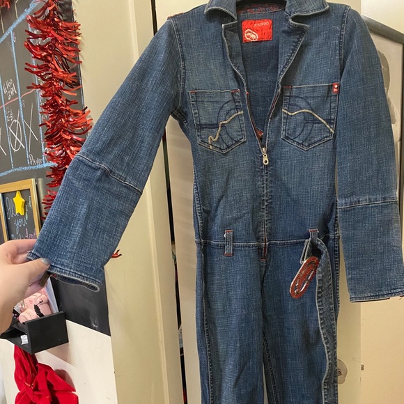 Retro 00’s Ecko Red Jean Jumpsuit - Picture 2 of 9